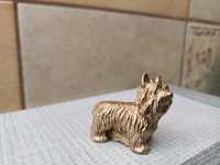 Figurka mosiężna pies piesek york miniatura mosiądz