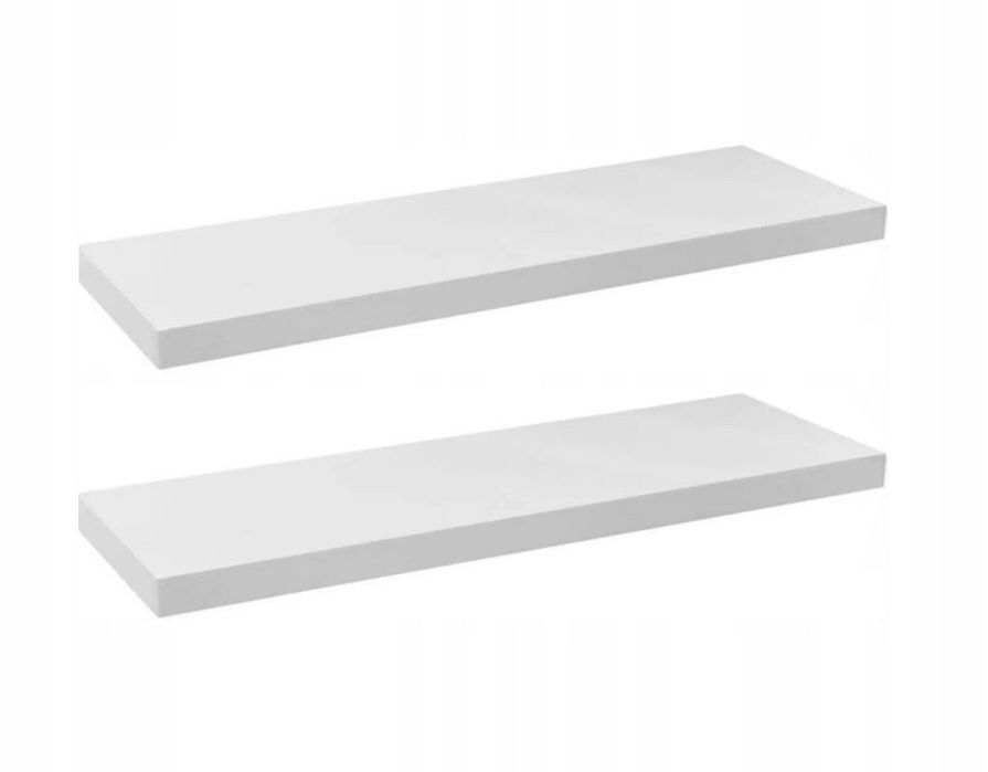 Półka wisząca 50 x 15 cm Biała niewidoczne mocowanie