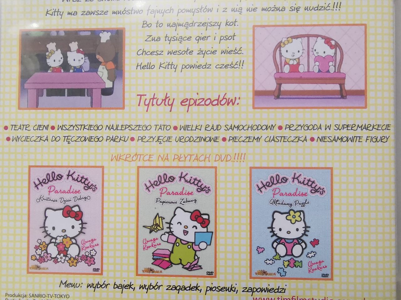 Bajka Hello Kitty płyta DVD zestaw