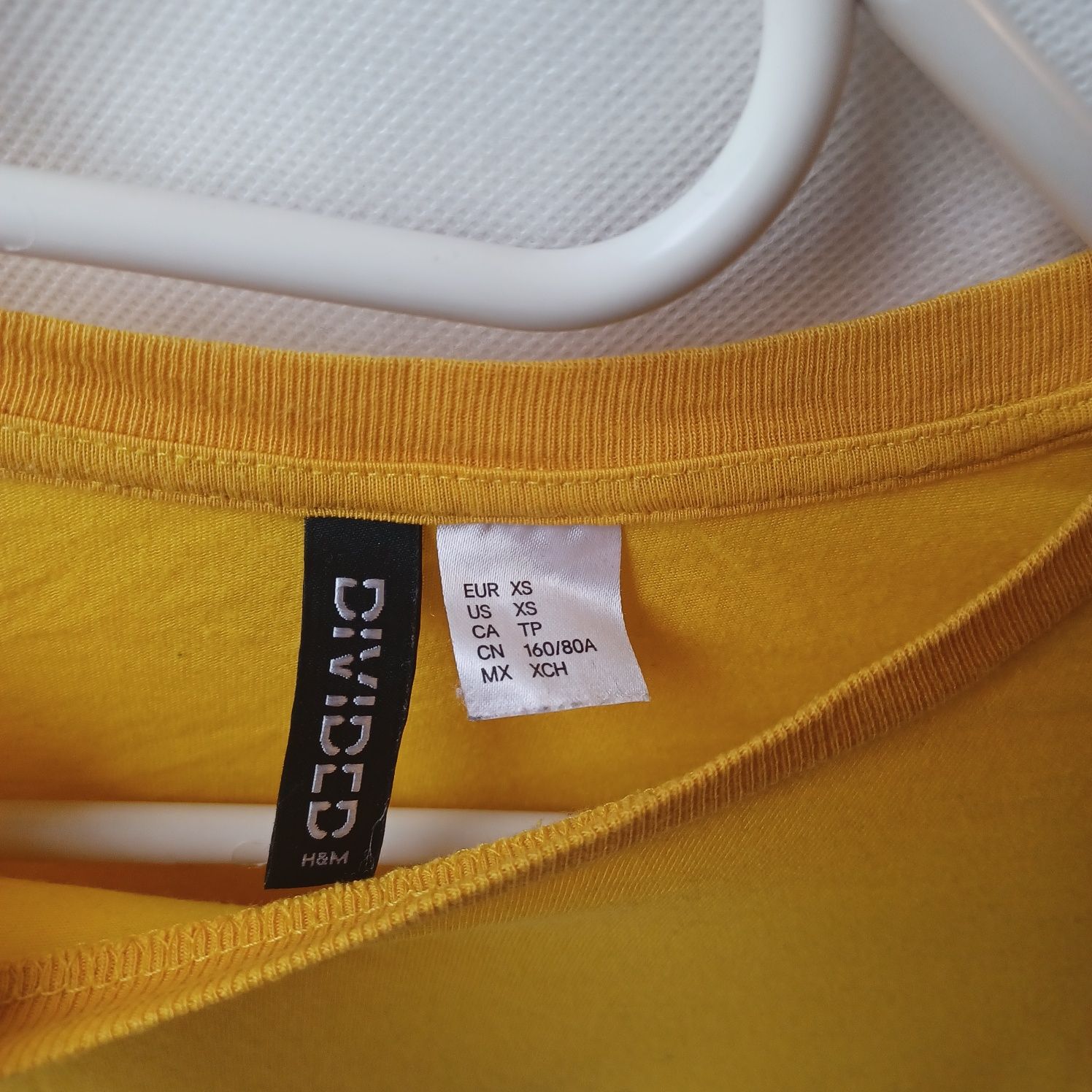 H&M Divided piękna żółta bluzka koszulka długi rękaw motor meta XS 34
