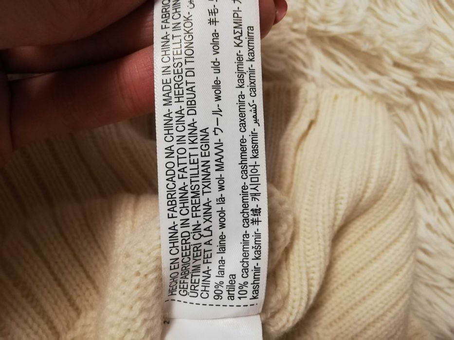 kaszmirowy sweter Massimo Dutti xs s wełna kaszmir