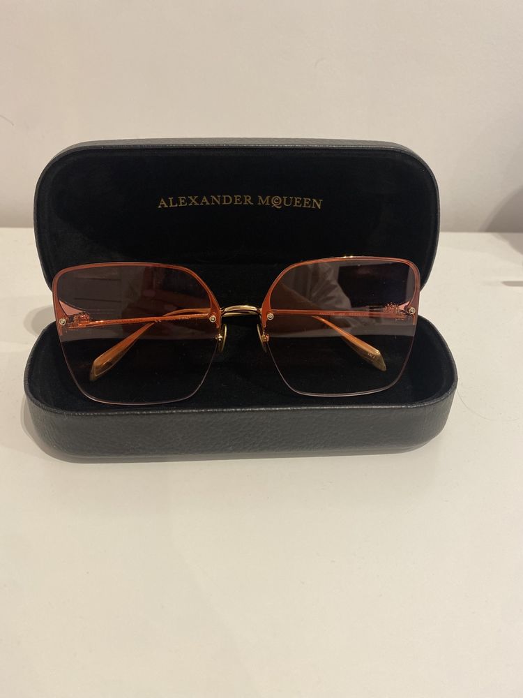 Okulary Alexander Mcqueen czaszki cyrkonie