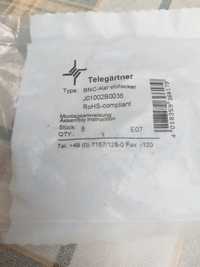 Złącze BNC Telegärtner J01002B0036 Złącze męskie proste 75Ω wtykowe