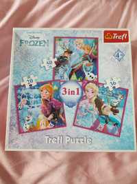 Puzzle Disney Frozen Elsa Anna Trefl 3w1