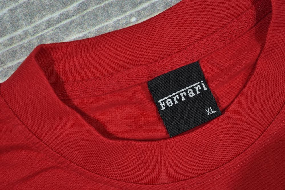 Ferrari Czerwona Logowana Koszulka Męska Vtg / Xl