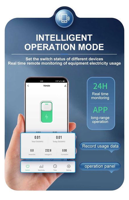 TUYA smartlife 63A TOMZN WIFI автомат лічильник енергії реле MCB