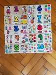 Układanka drewniana cyfry, nauka liczenia, puzzle (Lidl) Montessori