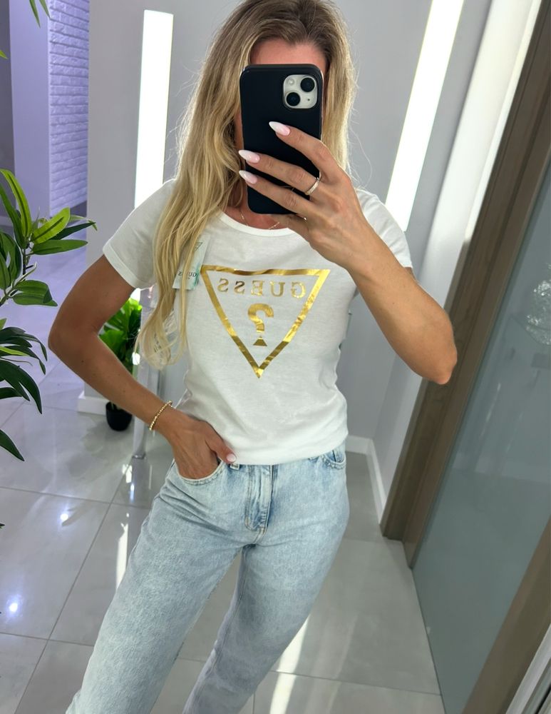 Koszulka T-shirt guess r.l biały