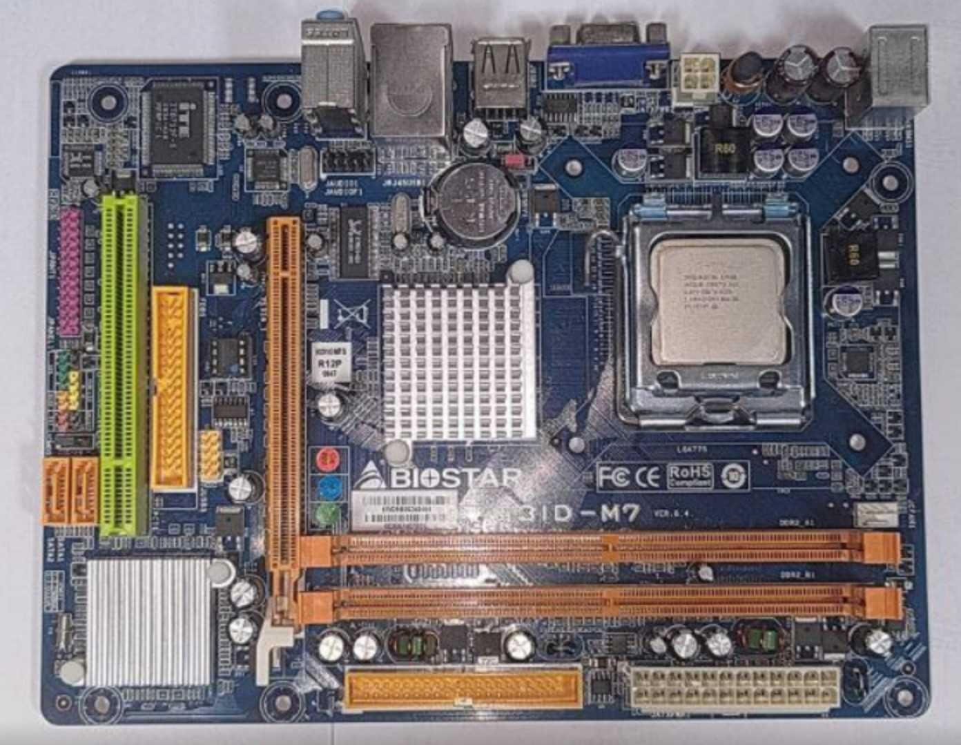 Материнська плата Biostar G31D-M7 сокет 775 + проц Core 2 Duo E7400