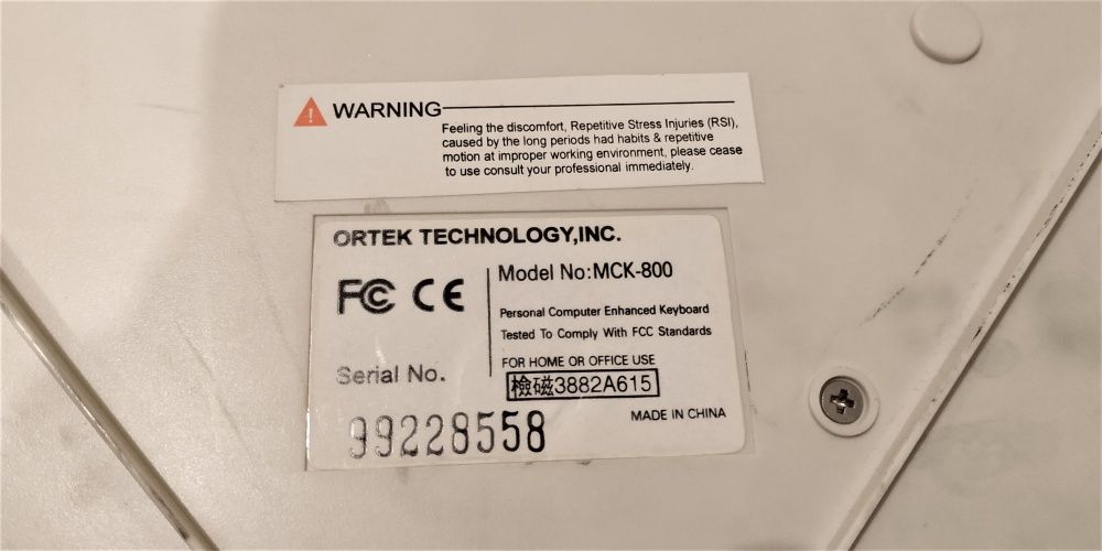 Teclado Ortek MCK-800