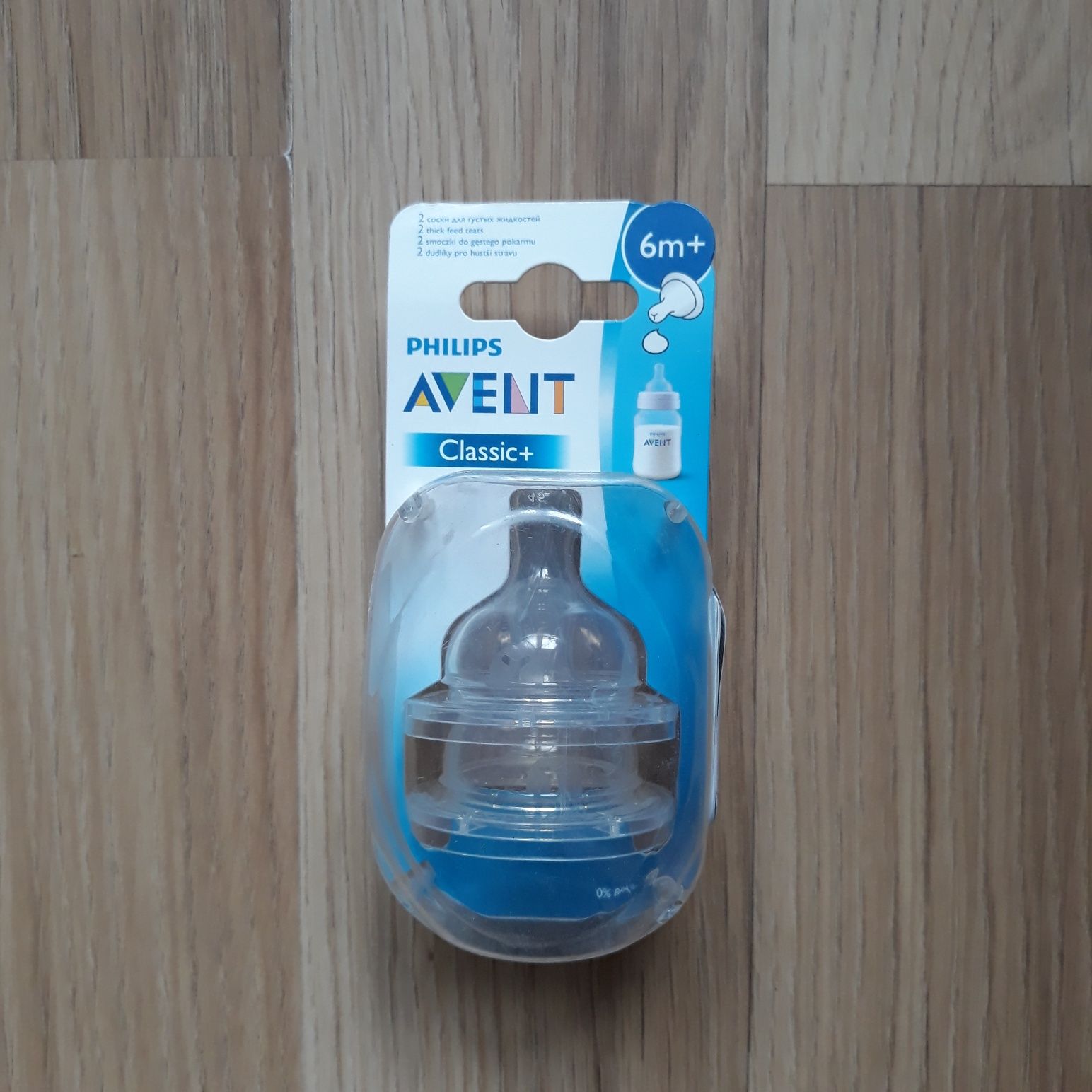 Avent Classic smoczek do butelki 6m+ szybki kaszka krzyżyk butelka