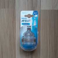 Avent Classic smoczek do butelki 6m+ szybki kaszka krzyżyk butelka