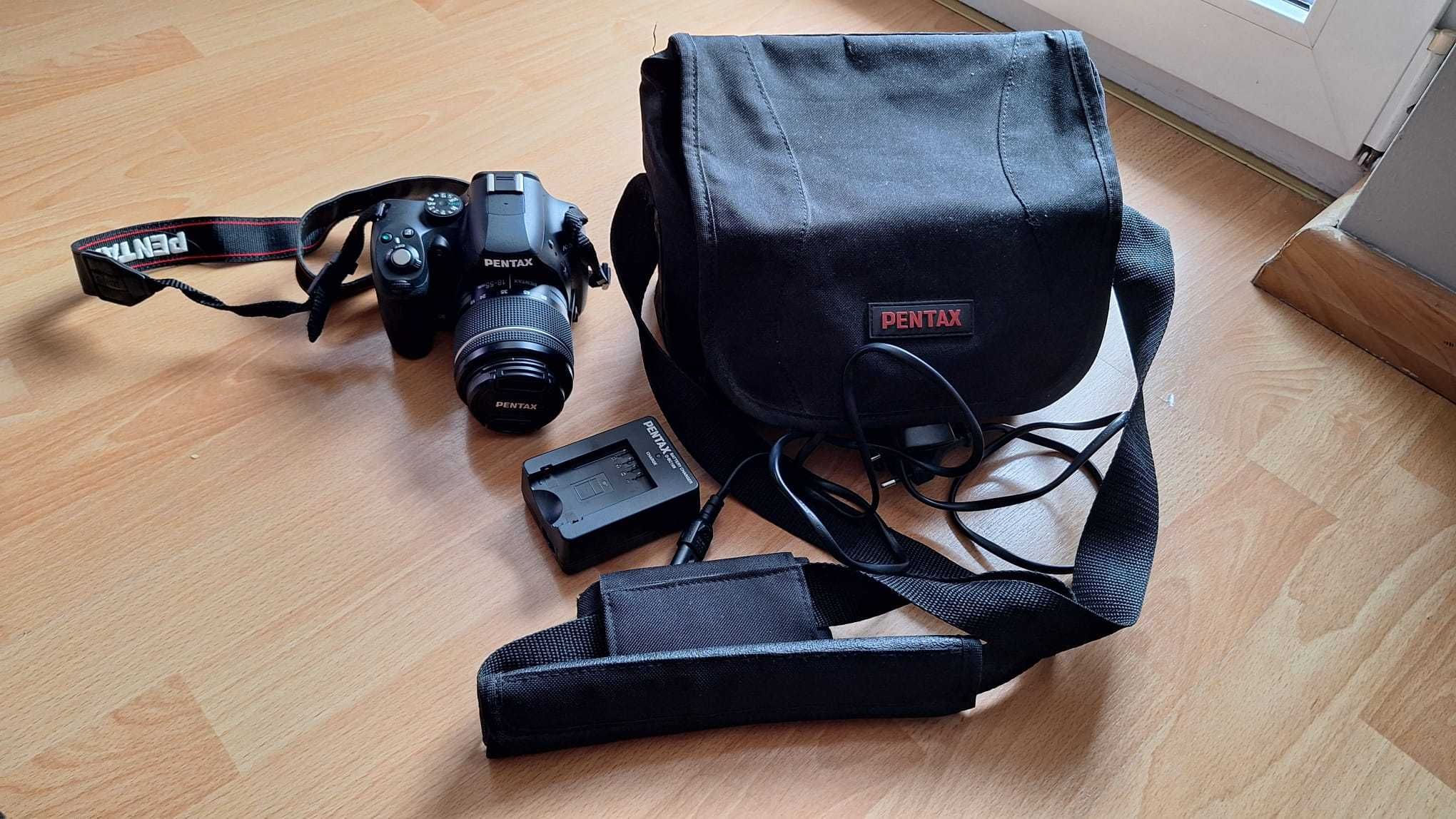 Pentax K-50 + Obiektyw 18-55mm WR – Lustrzanka w świetnym stanie!