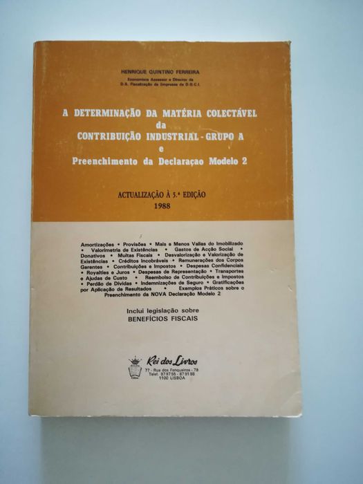 A determinação da matéria colectável de contribuição industrial