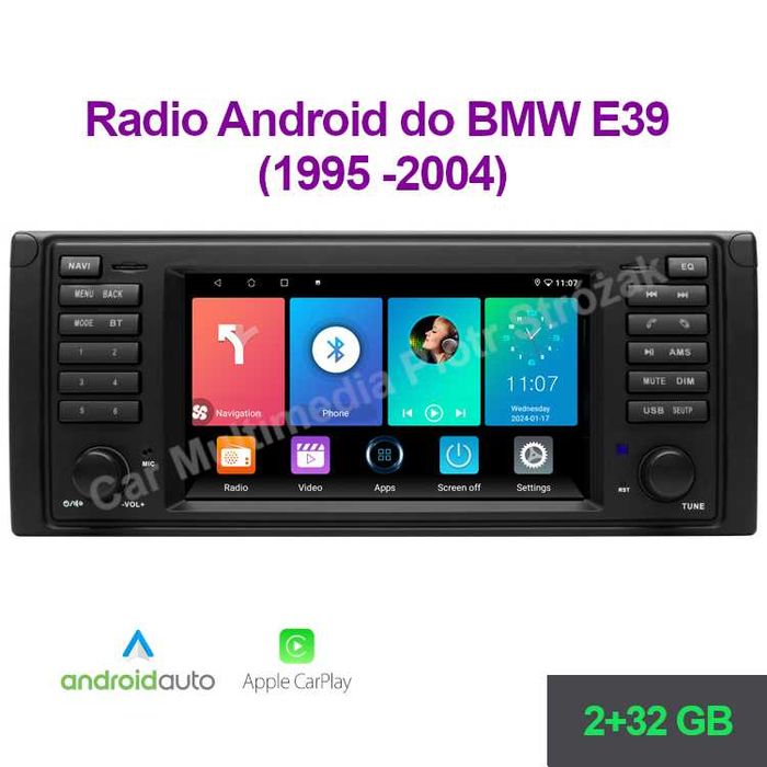 Radio do BMW E39 Android Android Auto Carplay Wi-Fi BT