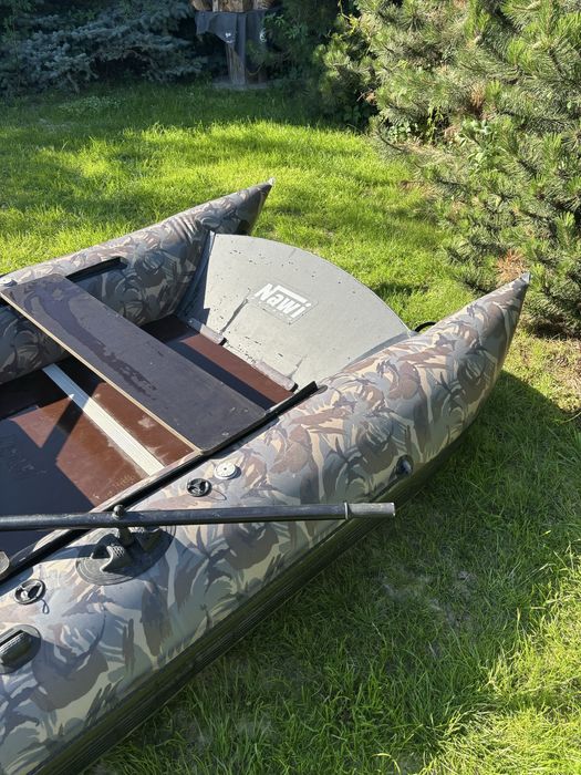 Ponto katamaran NaviPoland CAT300 camo jak nowy! Pełna podloga ALU