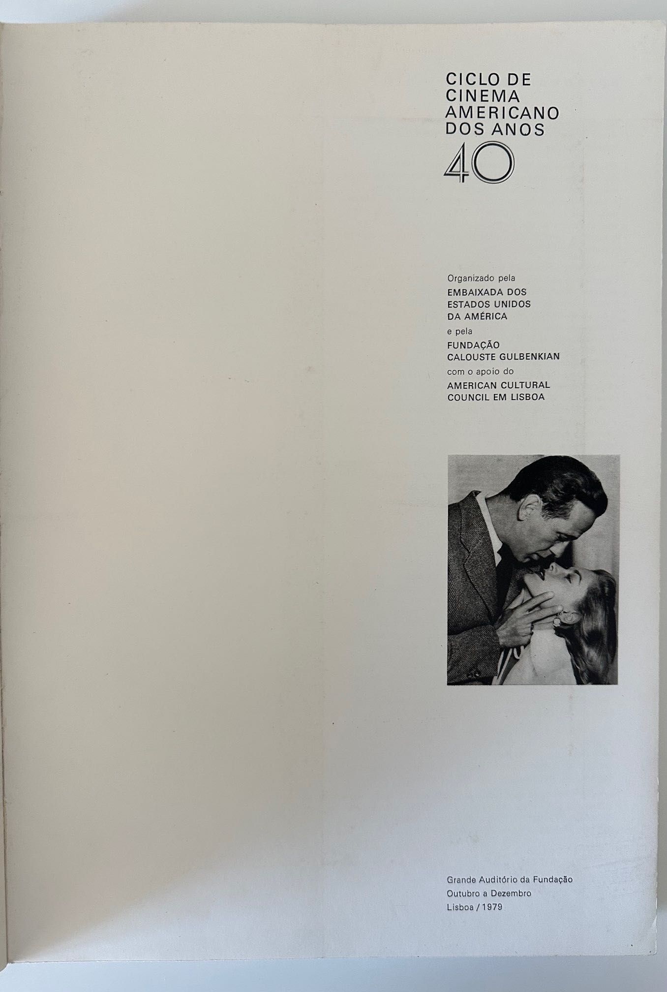 Ciclo de Cinema Americano dos Anos 40 - Calouste Gulbenkian - 1979
