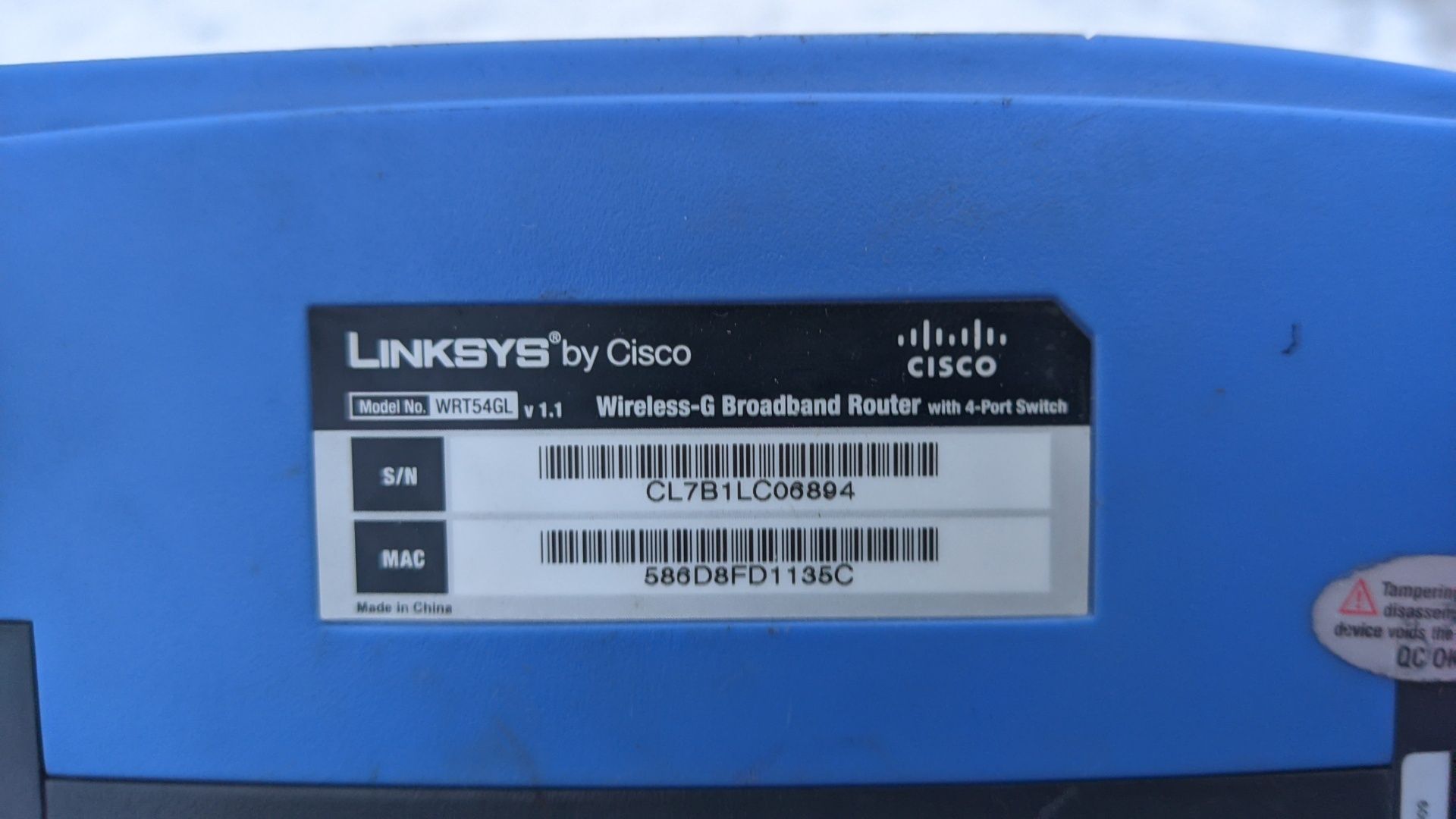 Роутер Linksys WRT54GL Wi-Fi 54Mbps