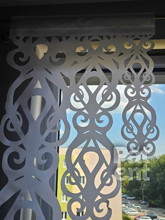 Firana panele ekranowe 60x100 cm żakardowe 2 sztuki na okno białe