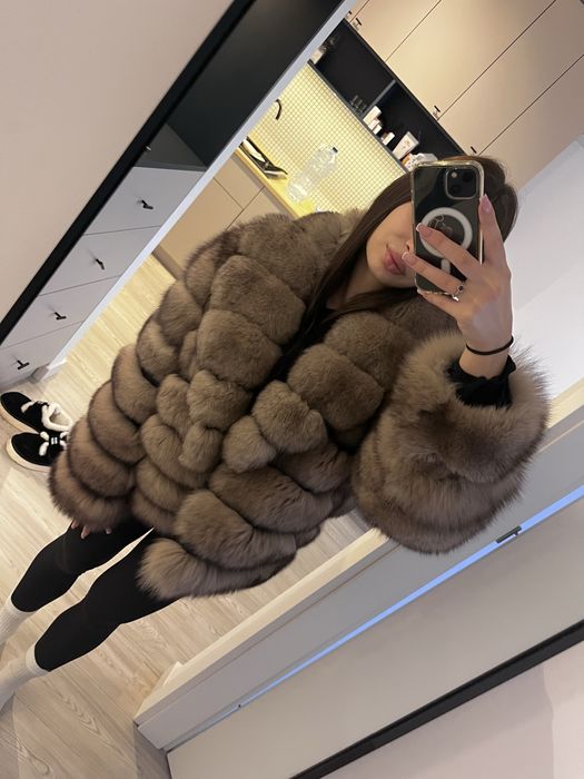 Nowe futerko z finskiego lisa rozmiar M