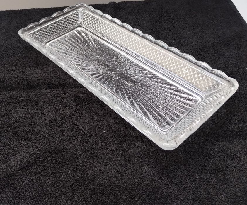 Kryształ szkło półmisek PRL