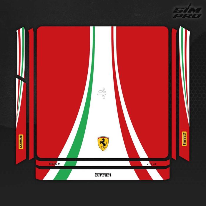 Naklejka na konsolę Playstation 4 slim: FERRARI, LAMBORGHINI, PORSCHE