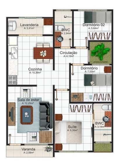 Fachadas Modernas - Planta Baixa - Vistas - Projetos de Casas