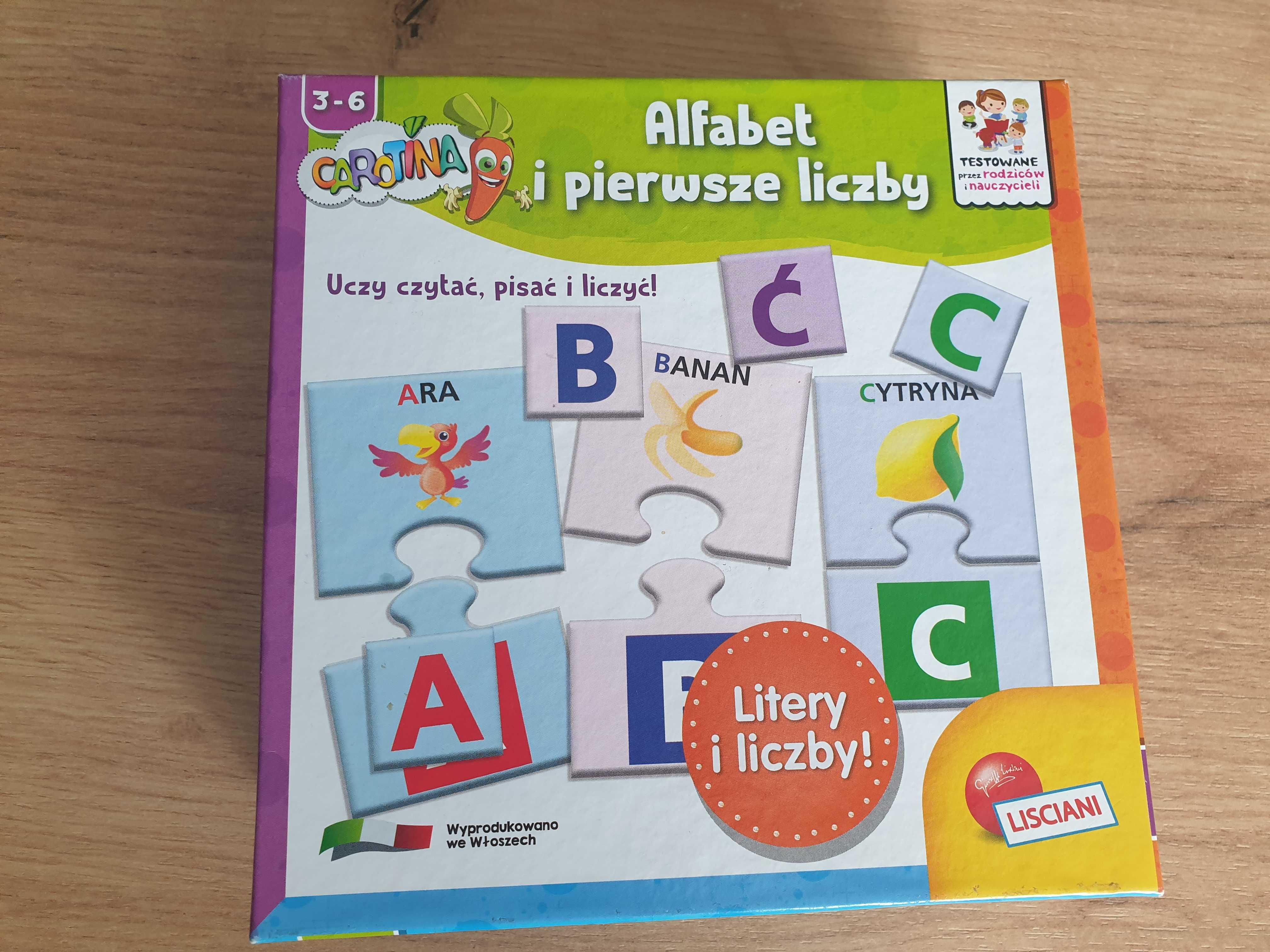 Gra-puzle Alfabet i pierwsze litery