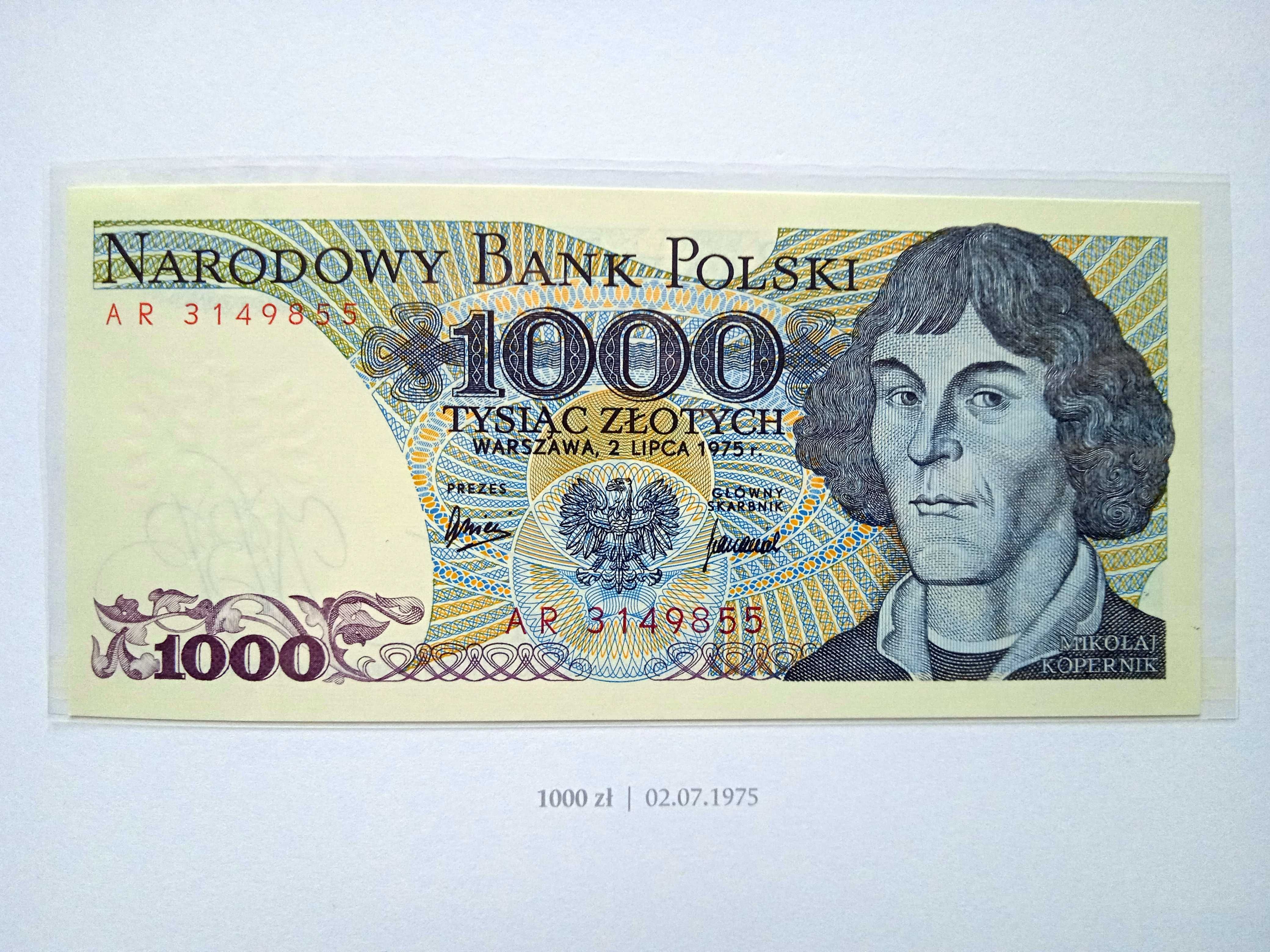 1000 zł 1975 AR st.1 UNC