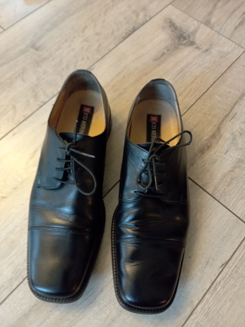 Eleganckie buty, półbuty męskie. Wizytowe, garniturowe. 43. Skóra.