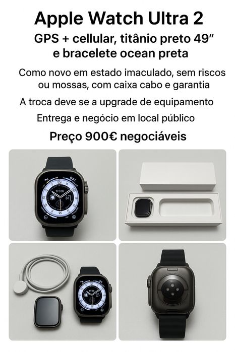 Apple Watch Ultra 2 - GPS+Cellular - Titânio Preto 49”