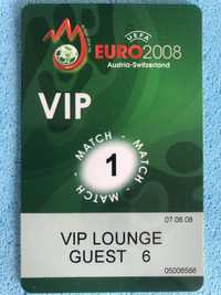 Квиток на футбол VIP Lounge Guest EURO 2008 від 07.06.2008