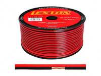 kabel głośnikowy Lexton 2x1mm² CCAOFC czarno-czerwony