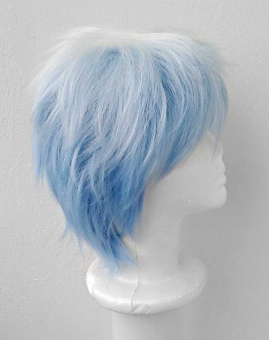 Gintoki Gintama błękitna krótka peruka cosplay wig niebieska biała