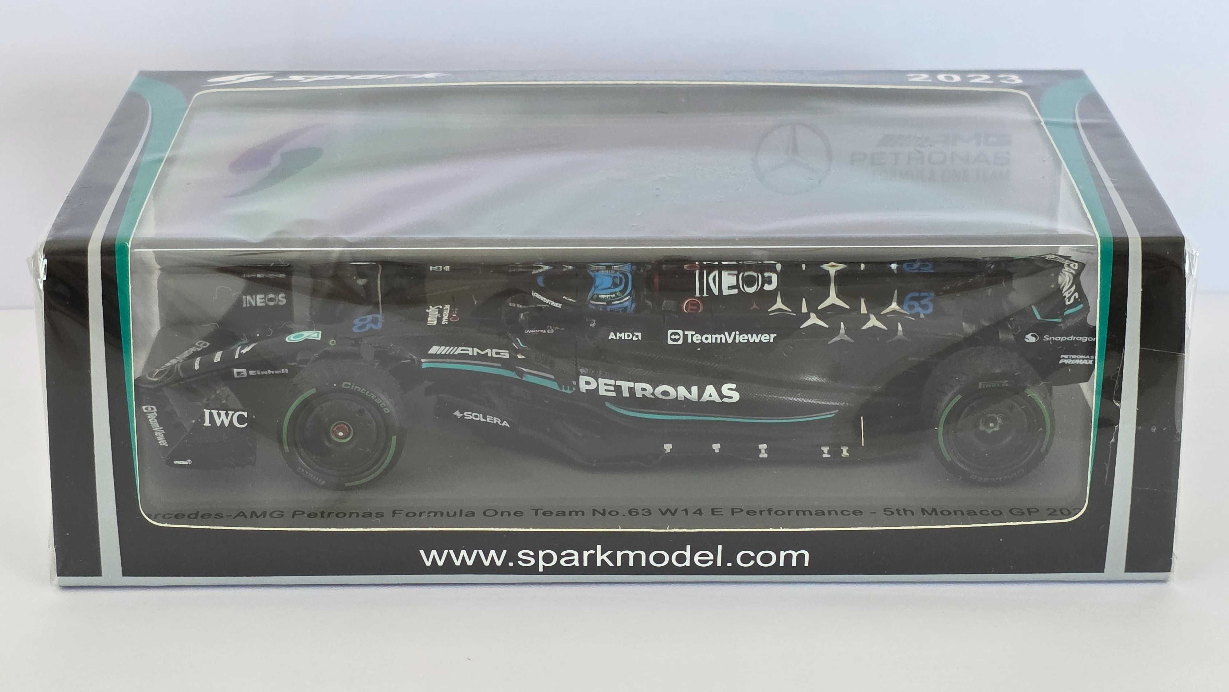 Spark F1 Mercedes-AMG Petronas W14 E Perfomance Russell Monaco GP 2023