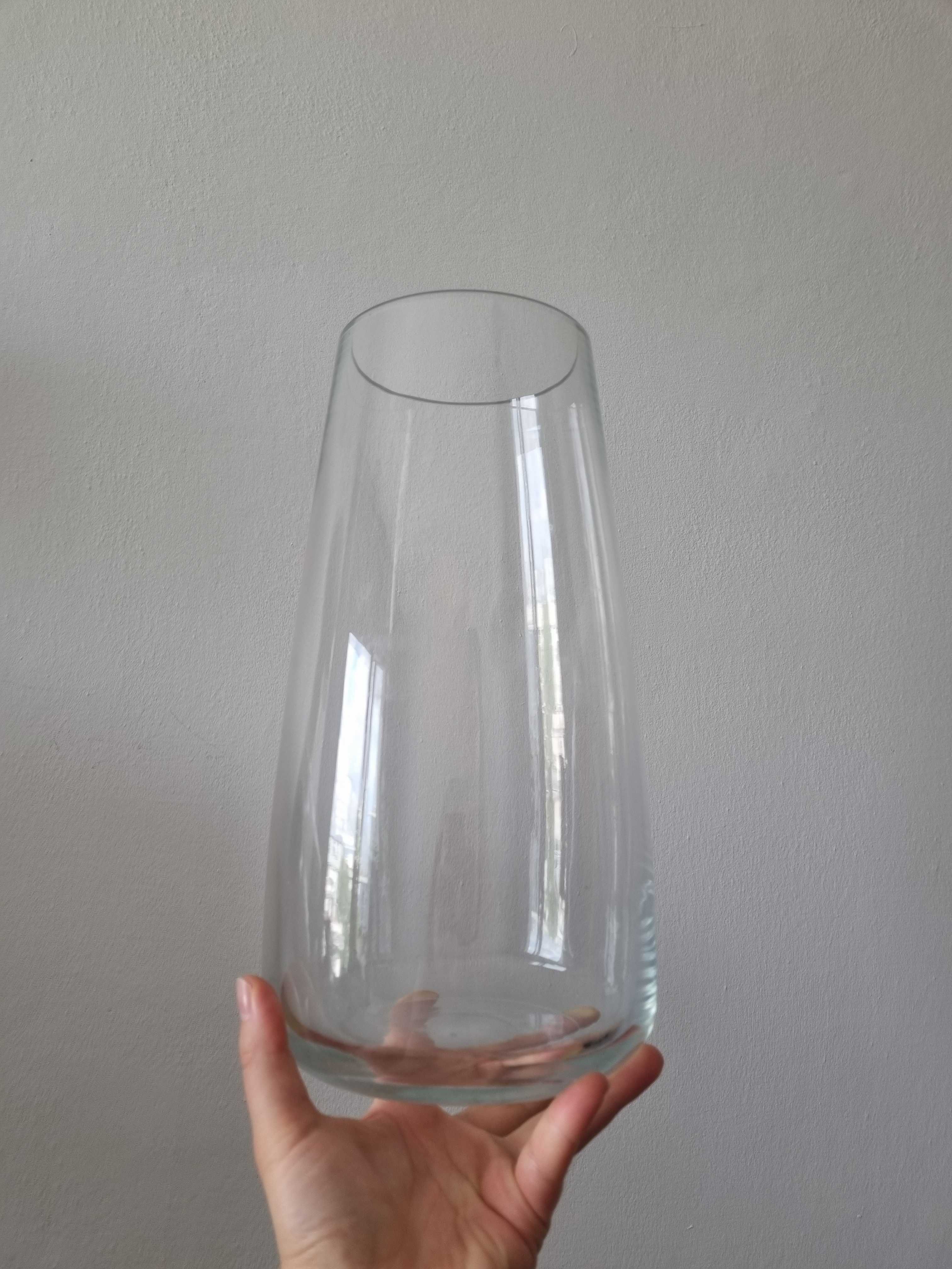 2 x duży wazon szklany BERÄKNA ikea 45 cm szkło bezbarwne