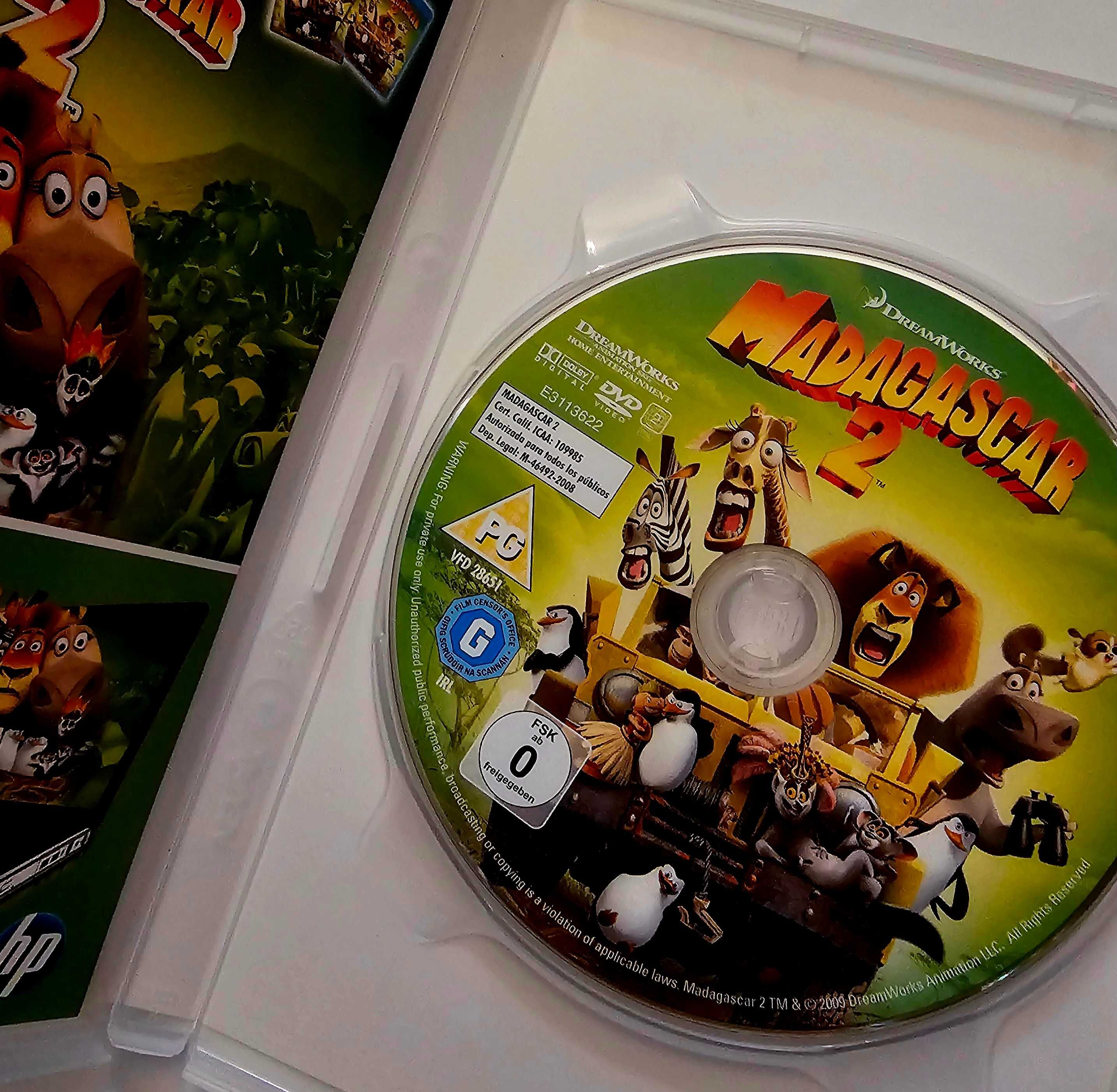 Madagaskar 2 film dvd dla dzieci animowany Dreamworks