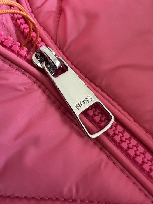 Długa kurtka płaszcz Hugo Boss S XS M ciepła nowa różowa