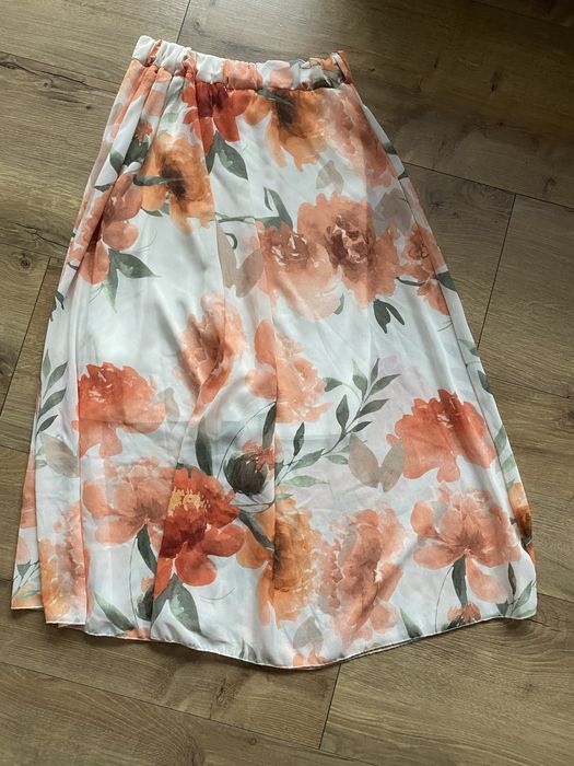 Maxi spodnica kwiatowa