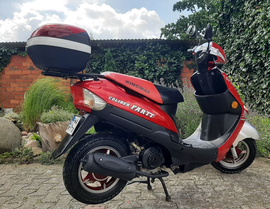 Zadbany skuter Kingway FARTT Coliber 50 4t 2009r 5201km kufer