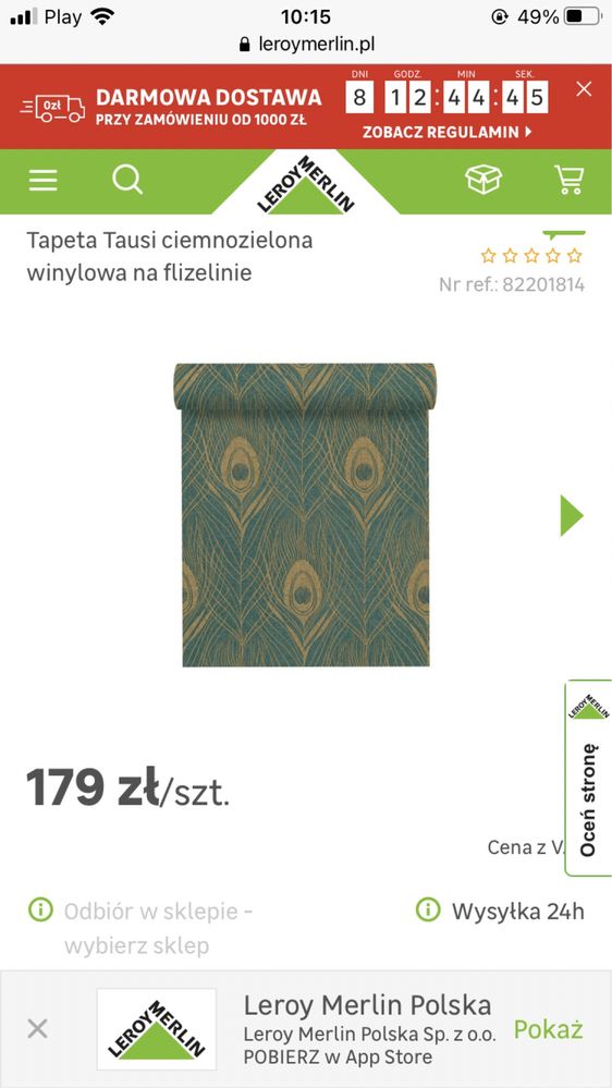 Tapeta Tausi zielona pawie pióra