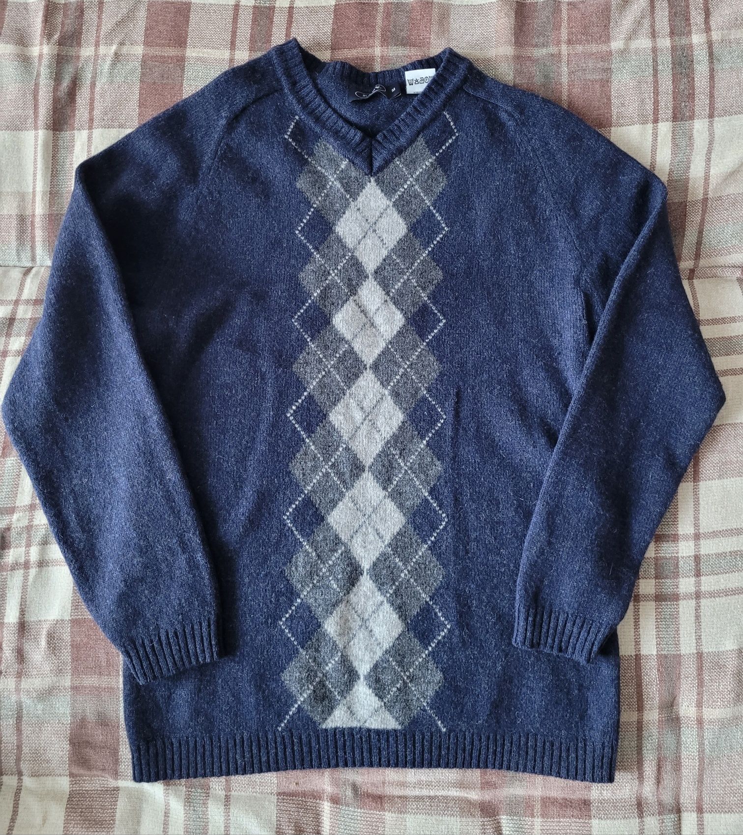 Wełniany sweter - 100% wełna lambswool rozmiar M