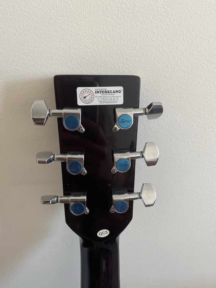 Gitara akustyczna Ever Play + futerał + pasek + zapasowe struny