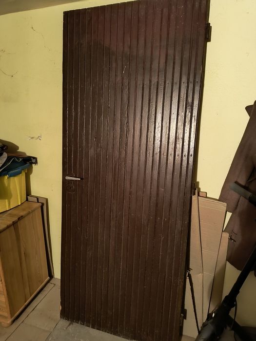 Drzwi drewniane lakierowane zewnętrzne z demontażu