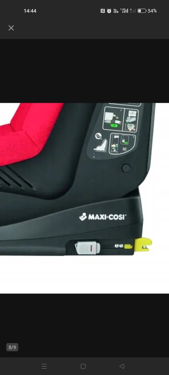 Fotelik samochodowy maxi Cosi Tobifix z systemem ISOFIX 9-18kg 25kg