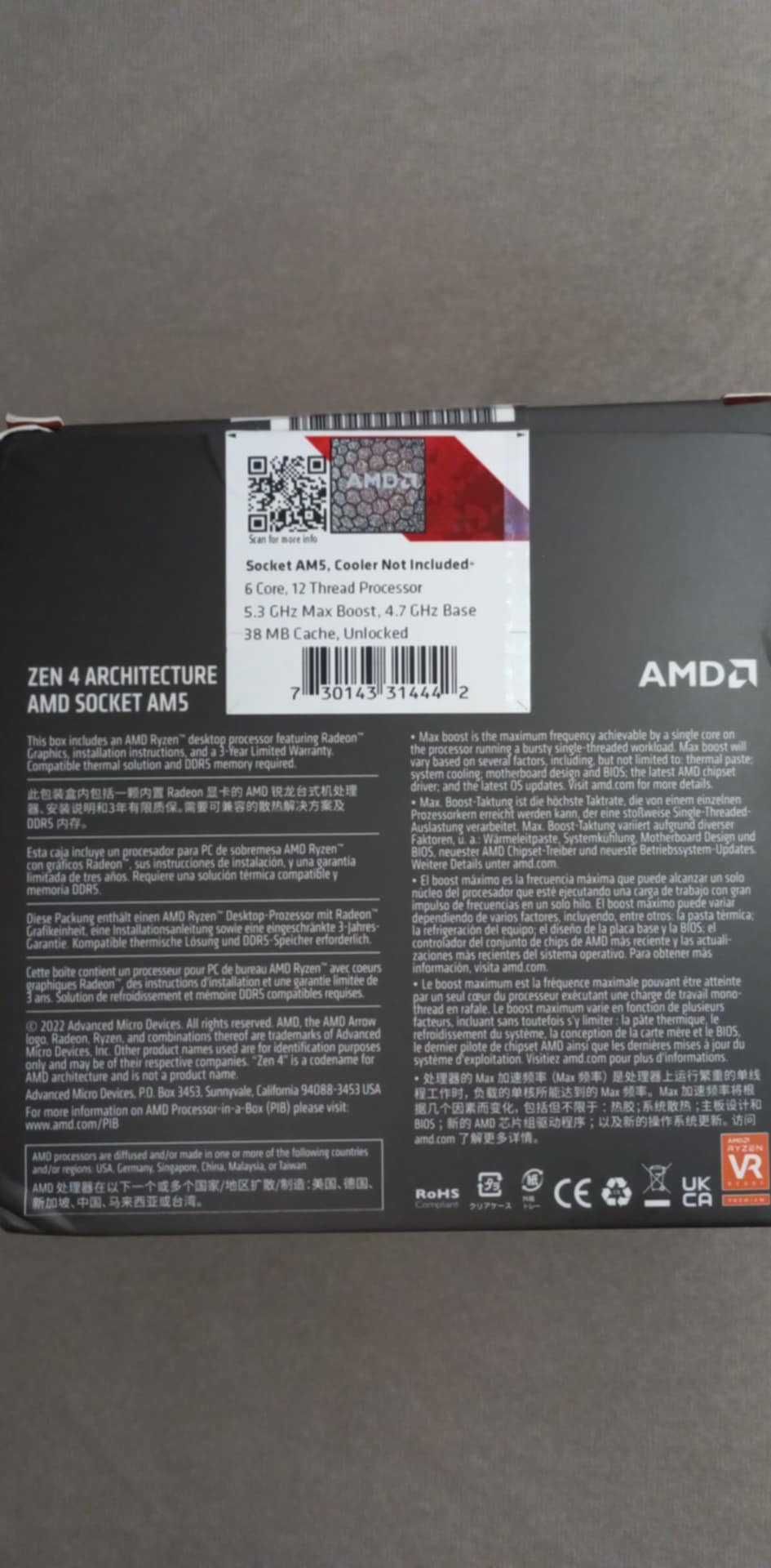 Procesor AMD Ryzen 5 7600x