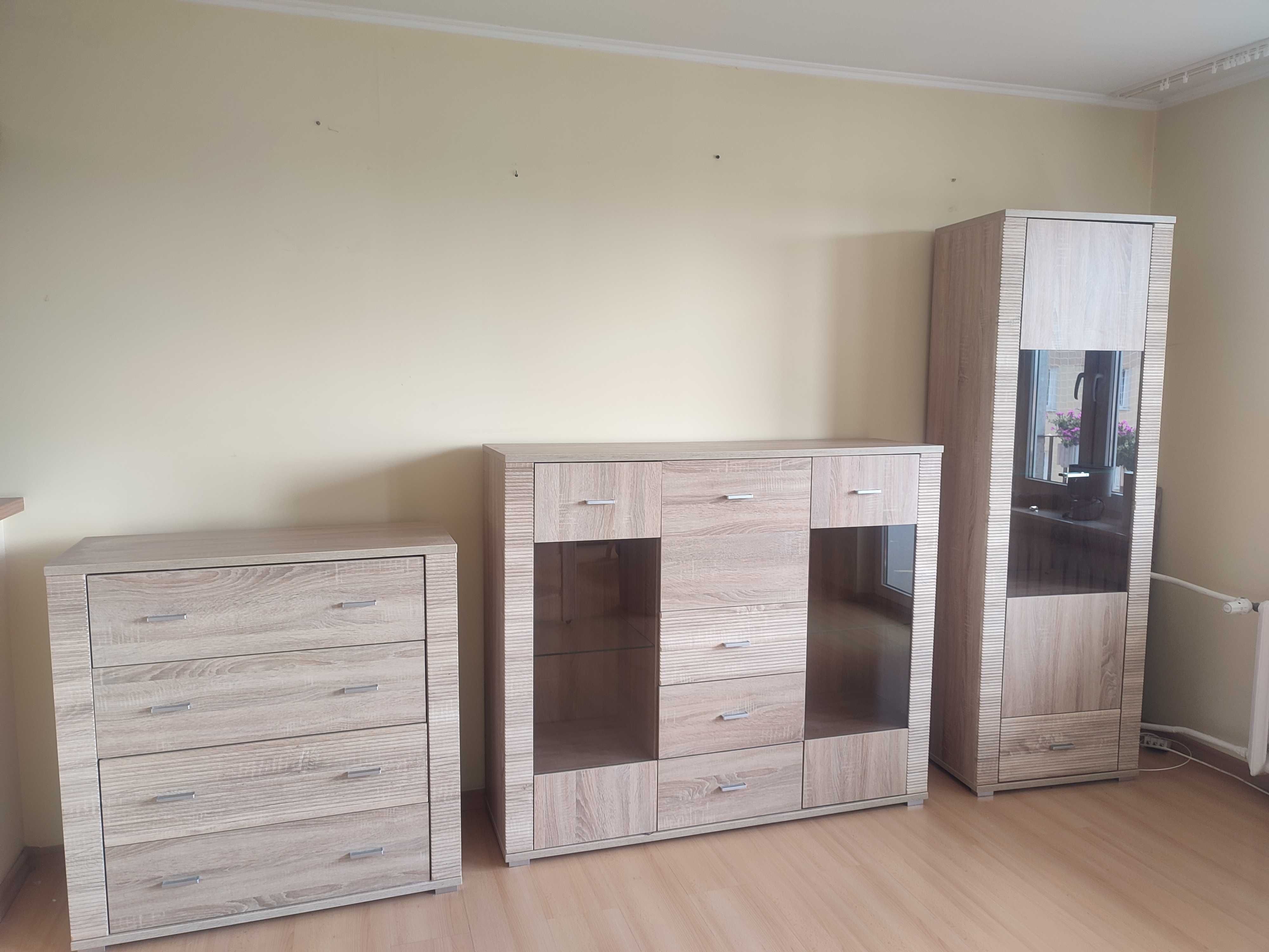 Komplet mebli - dąb sonoma - 7 elementów