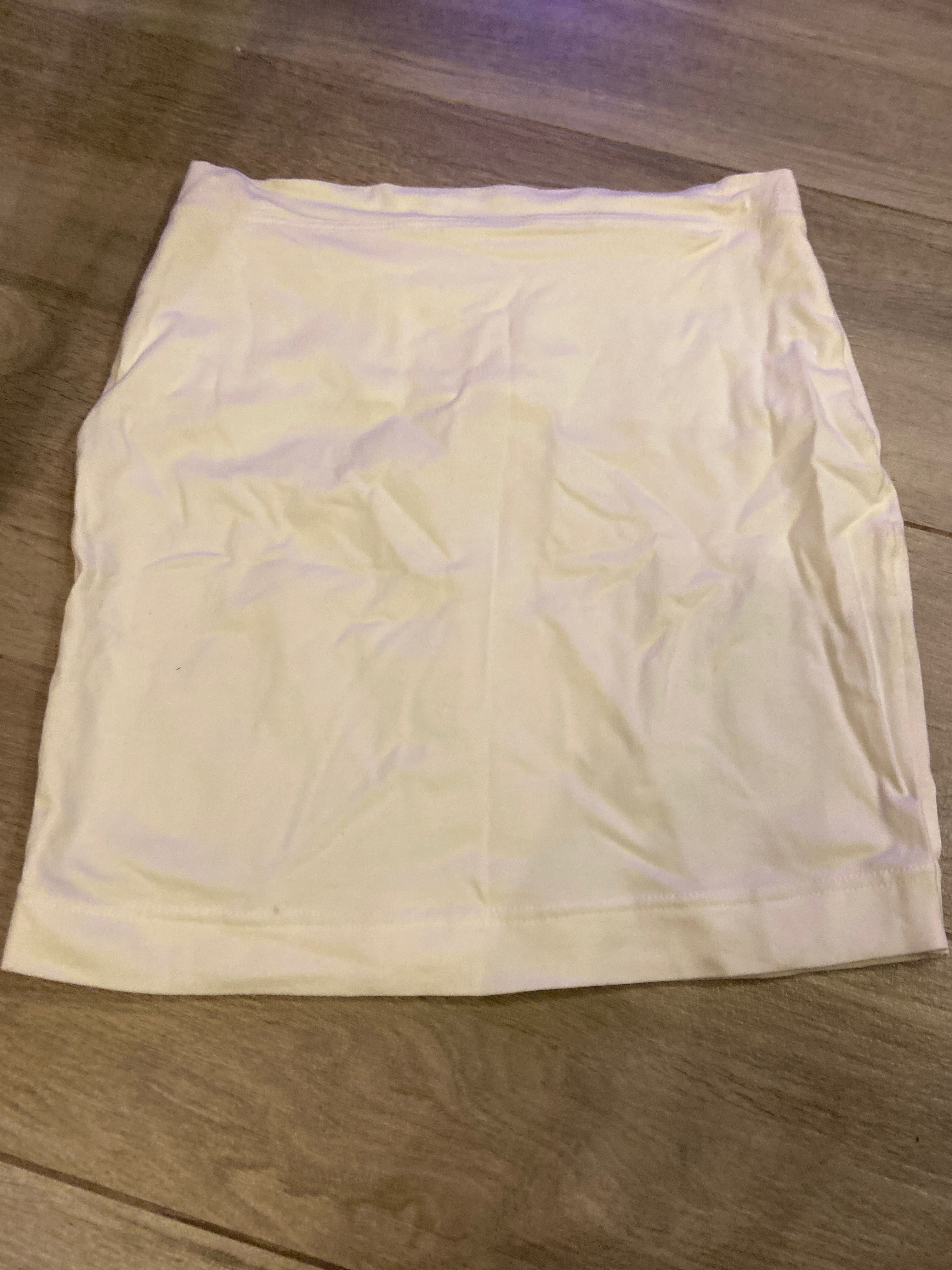 Spódnica damska biała spódniczka mini bawełniana
