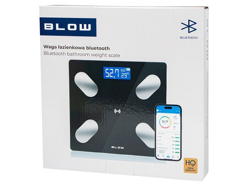 Analityczna waga łazienkowa Bluetooth 25 funkcji 180kg BLOW 44-092#