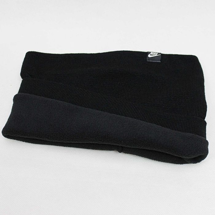 Комплект шапка бафф найк (Nike) чорний з білою вишивкою  ZE00105-1